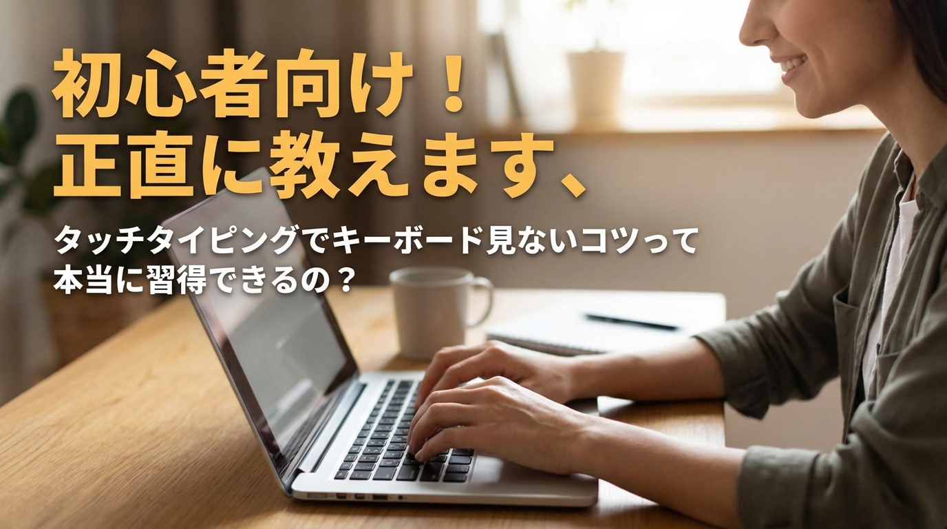 初心者向け!正直に教えます、タッチタイピングでキーボード見ないコツって本当に習得できるの?