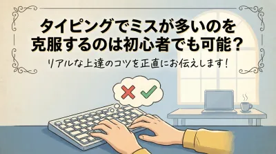 タイピングでミスが多いのを克服するのは初心者でも可能？リアルな上達のコツを正直にお伝えします！